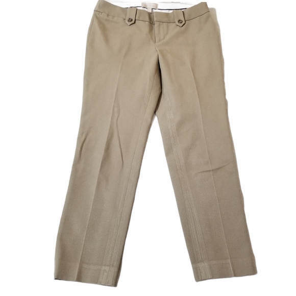 Banana Republic martin fit cropped neutral brown tan size 4 pants - Picture 1 of 11